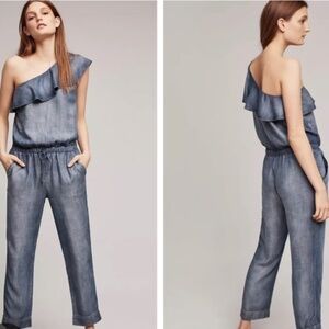 Cloth & Stone Miami One Shoulder Ruffle Jumpsuit